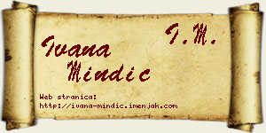 Ivana Mindić vizit kartica